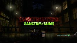 Title screen of Ghostbusters: Sanctum of Slime on the Microsoft Xbox Live Arcade.