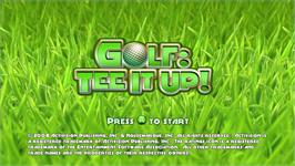 Title screen of Golf: Tee It Up! on the Microsoft Xbox Live Arcade.