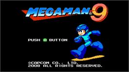 Title screen of MEGA MAN 9 on the Microsoft Xbox Live Arcade.