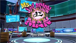 Title screen of Ms. Splosion Man on the Microsoft Xbox Live Arcade.