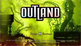 Title screen of Outland on the Microsoft Xbox Live Arcade.