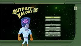 Title screen of Outpost Kaloki X on the Microsoft Xbox Live Arcade.