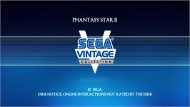 Title screen of Phantasy Star II on the Microsoft Xbox Live Arcade.