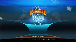 Title screen of Puzzle Arcade on the Microsoft Xbox Live Arcade.