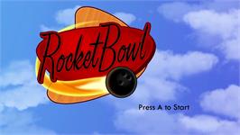 Title screen of RocketBowl on the Microsoft Xbox Live Arcade.