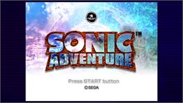 Title screen of Sonic Adventure on the Microsoft Xbox Live Arcade.