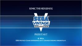 Title screen of Sonic The Hedgehog on the Microsoft Xbox Live Arcade.
