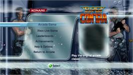 Title screen of Super Contra on the Microsoft Xbox Live Arcade.