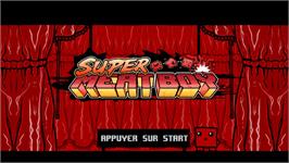 Title screen of Super Meat Boy on the Microsoft Xbox Live Arcade.
