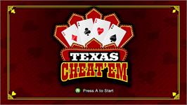 Title screen of Texas Cheat'em on the Microsoft Xbox Live Arcade.