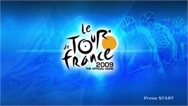 Title screen of Tour de France 2009 on the Microsoft Xbox Live Arcade.