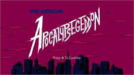 Title screen of Ugly Americans: Apocalypsegeddon on the Microsoft Xbox Live Arcade.