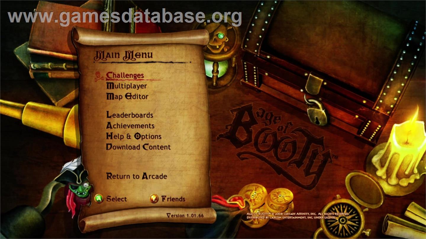Age of Booty - Microsoft Xbox Live Arcade - Artwork - Title Screen