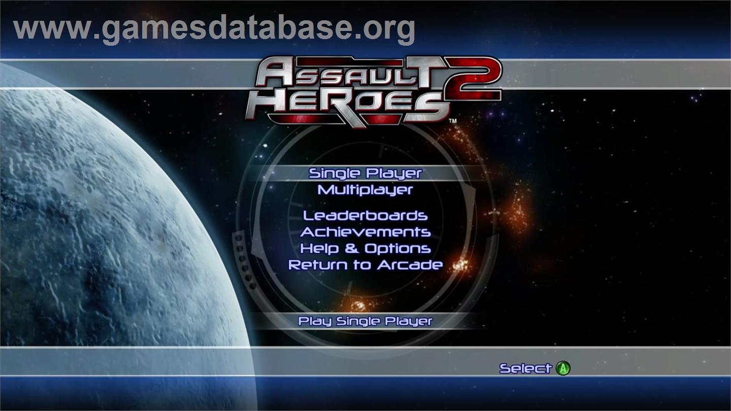 Assault Heroes 2 - Microsoft Xbox Live Arcade - Artwork - Title Screen