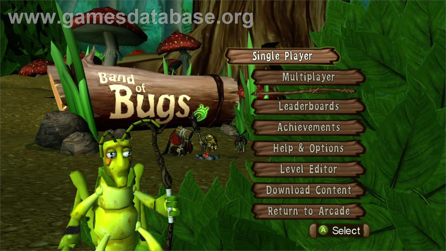 Band of Bugs - Microsoft Xbox Live Arcade - Artwork - Title Screen