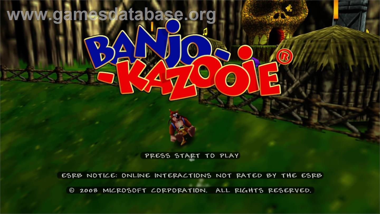 Banjo-Kazooie - Microsoft Xbox Live Arcade - Artwork - Title Screen
