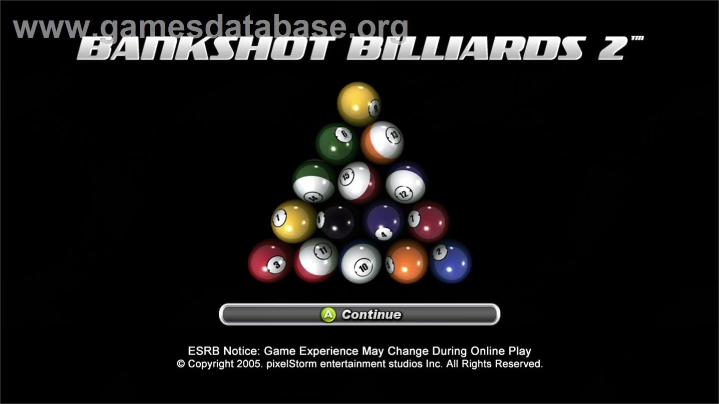 Bankshot Billiards 2 - Microsoft Xbox Live Arcade - Artwork - Title Screen
