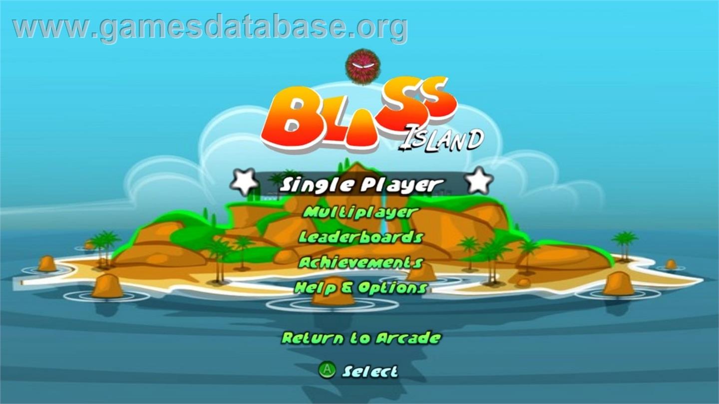 Bliss Island - Microsoft Xbox Live Arcade - Artwork - Title Screen