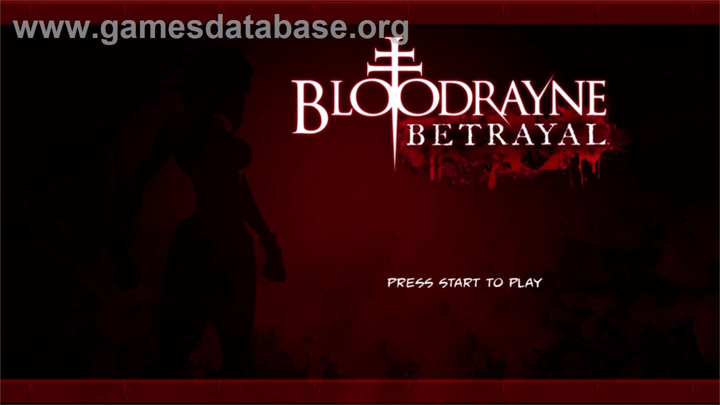 BloodRayne: Betrayal - Microsoft Xbox Live Arcade - Artwork - Title Screen