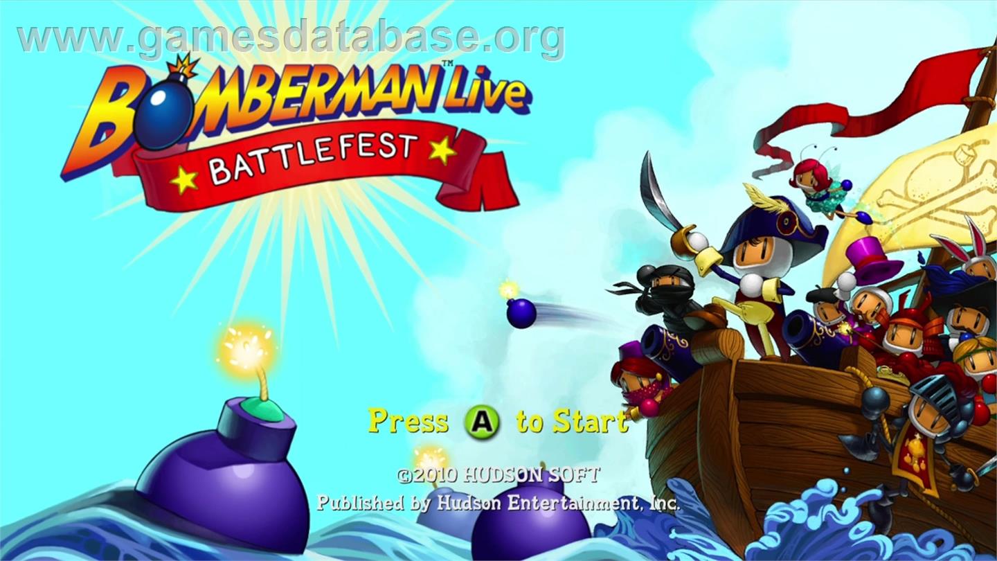 Bomberman Battlefest - Microsoft Xbox Live Arcade - Artwork - Title Screen
