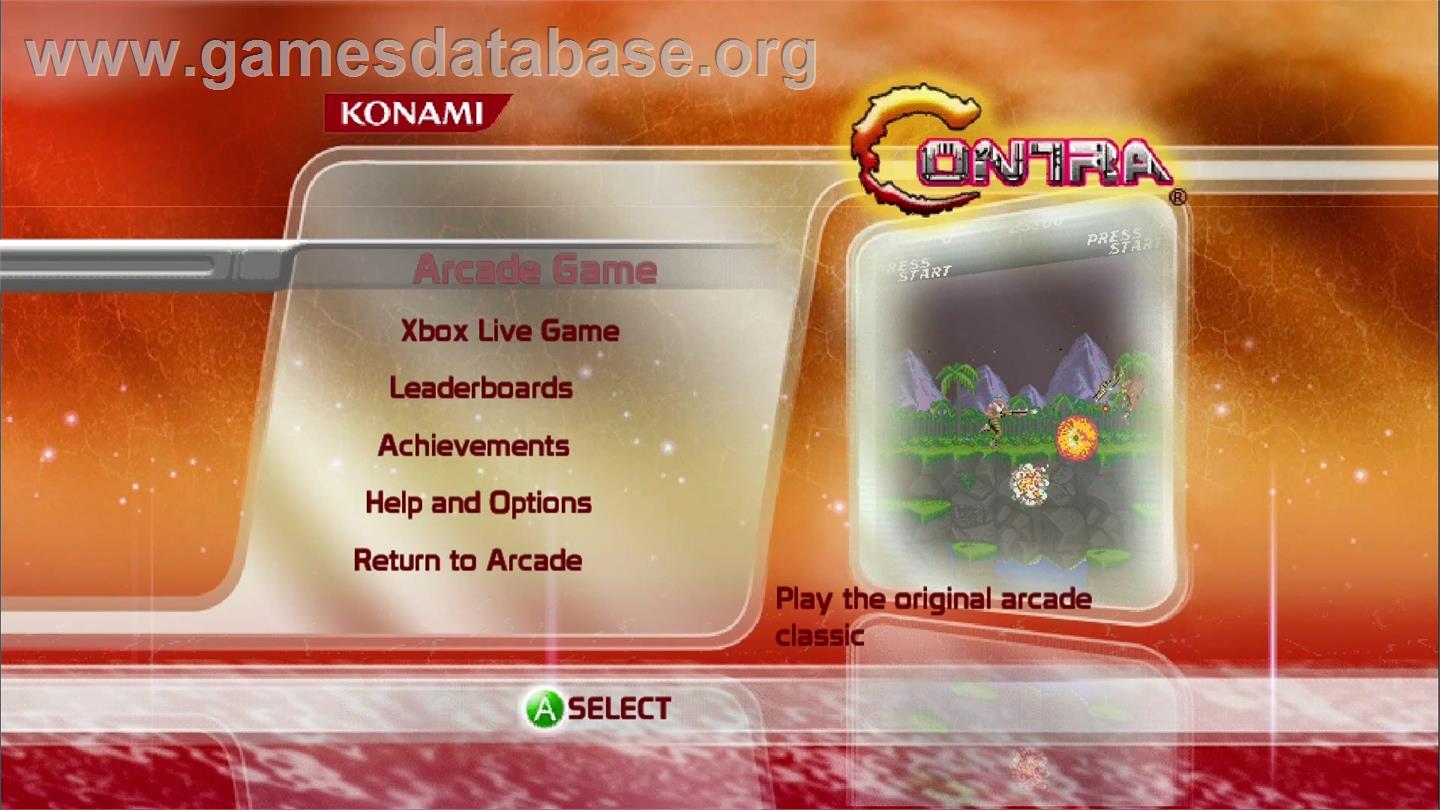 Contra - Microsoft Xbox Live Arcade - Artwork - Title Screen