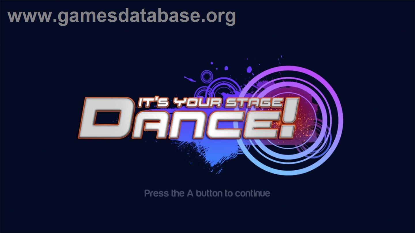 Dance! It's your Stage - Microsoft Xbox Live Arcade - Artwork - Title Screen