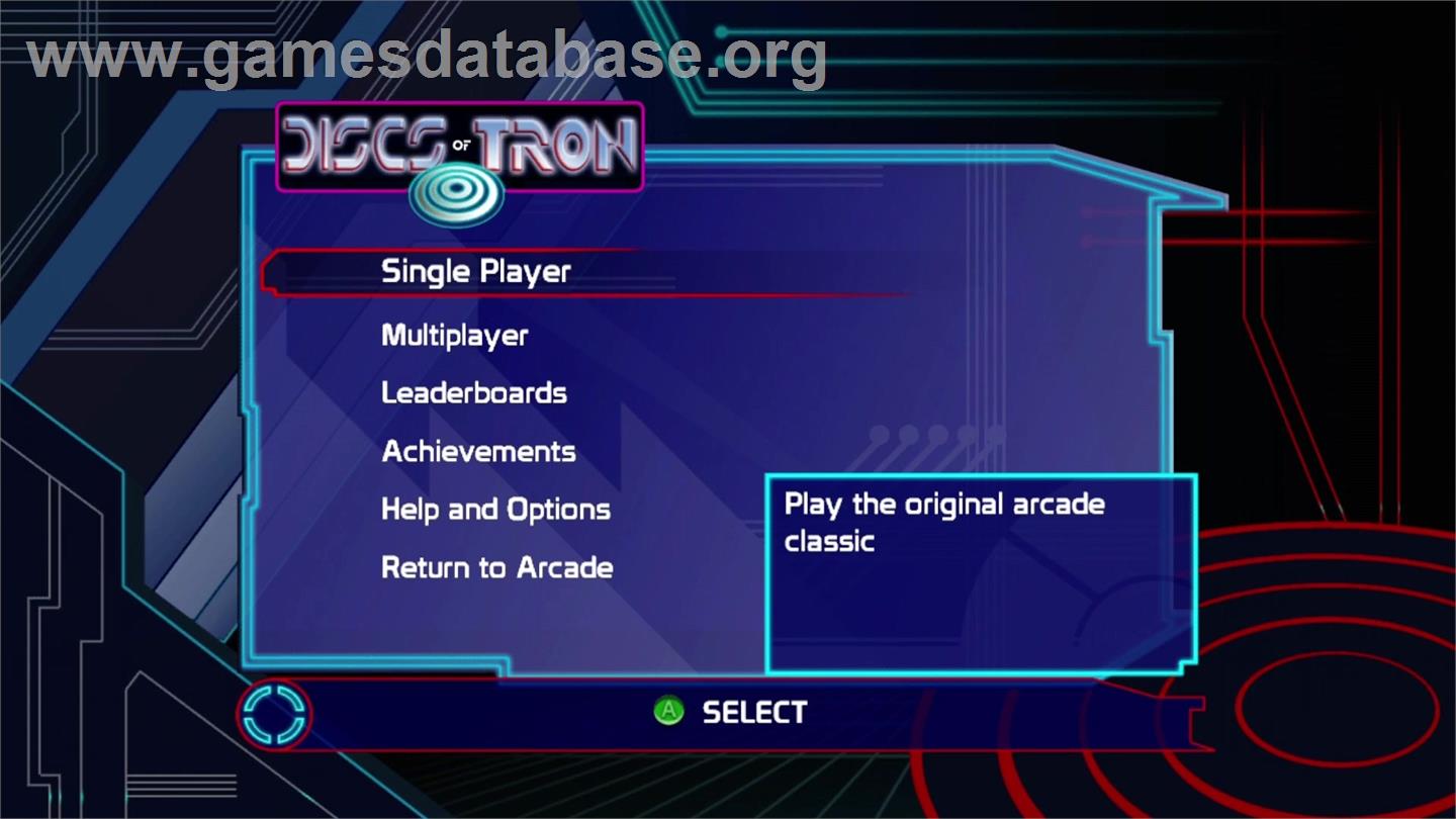 Discs Of Tron - Microsoft Xbox Live Arcade - Artwork - Title Screen
