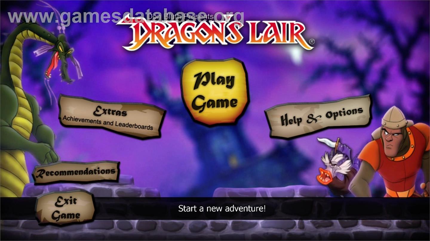 Dragon's Lair - Microsoft Xbox Live Arcade - Artwork - Title Screen