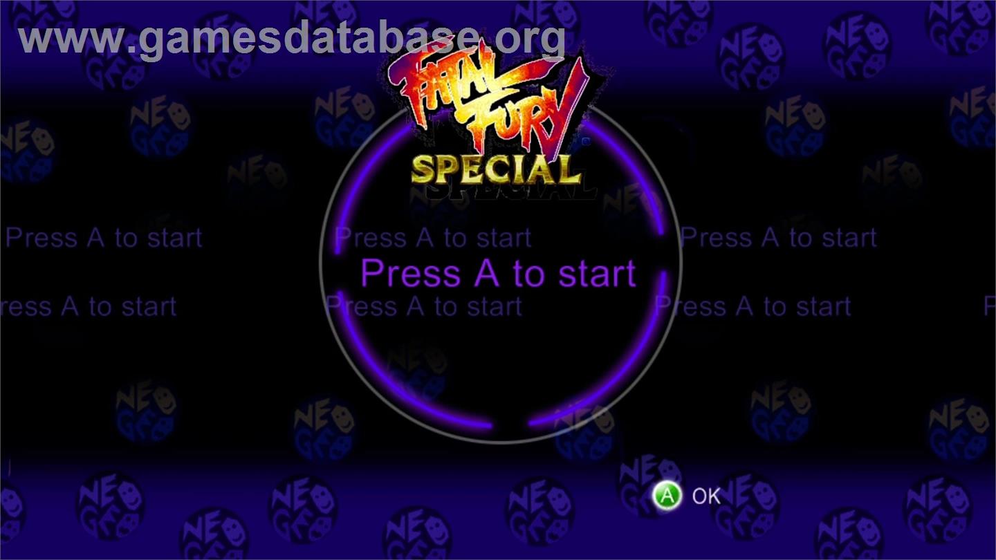 Fatal Fury Special - Microsoft Xbox Live Arcade - Artwork - Title Screen