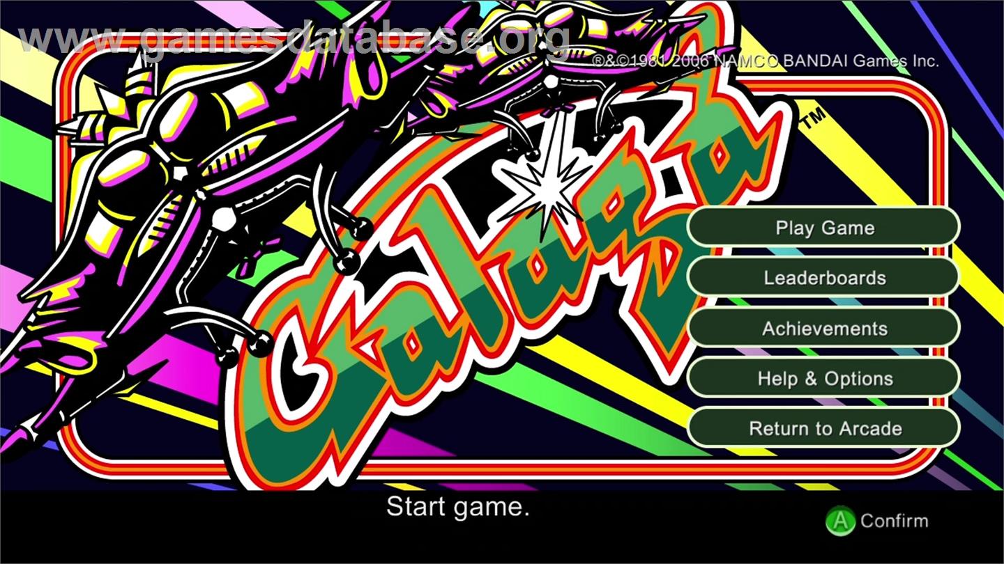 GALAGA - Microsoft Xbox Live Arcade - Artwork - Title Screen