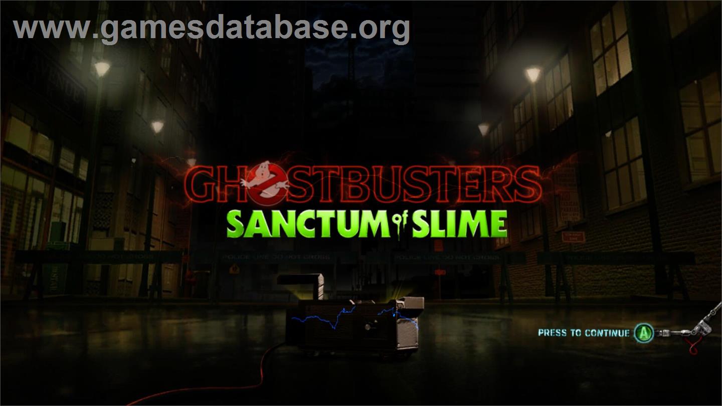 Ghostbusters: Sanctum of Slime - Microsoft Xbox Live Arcade - Artwork - Title Screen