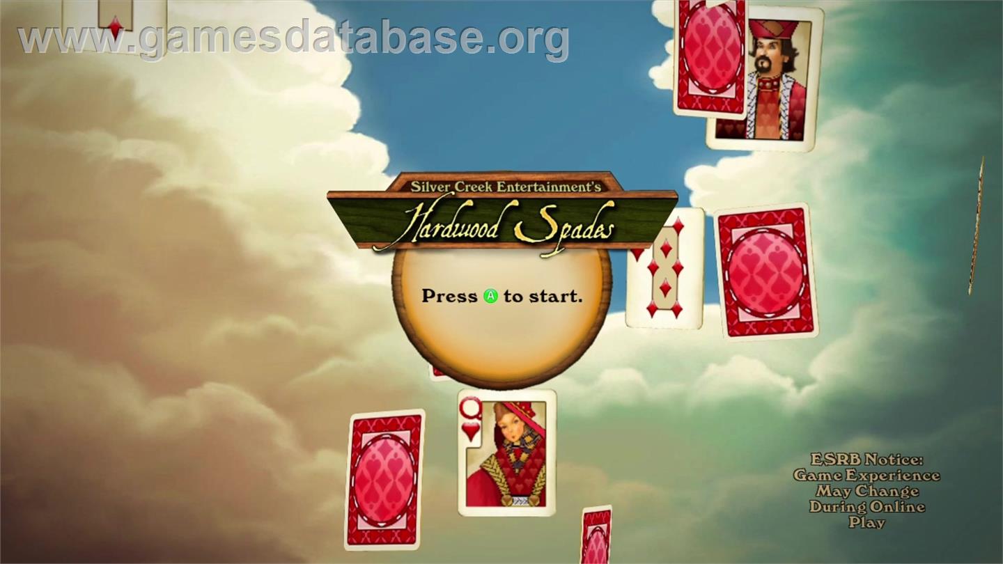 Hardwood Spades - Microsoft Xbox Live Arcade - Artwork - Title Screen