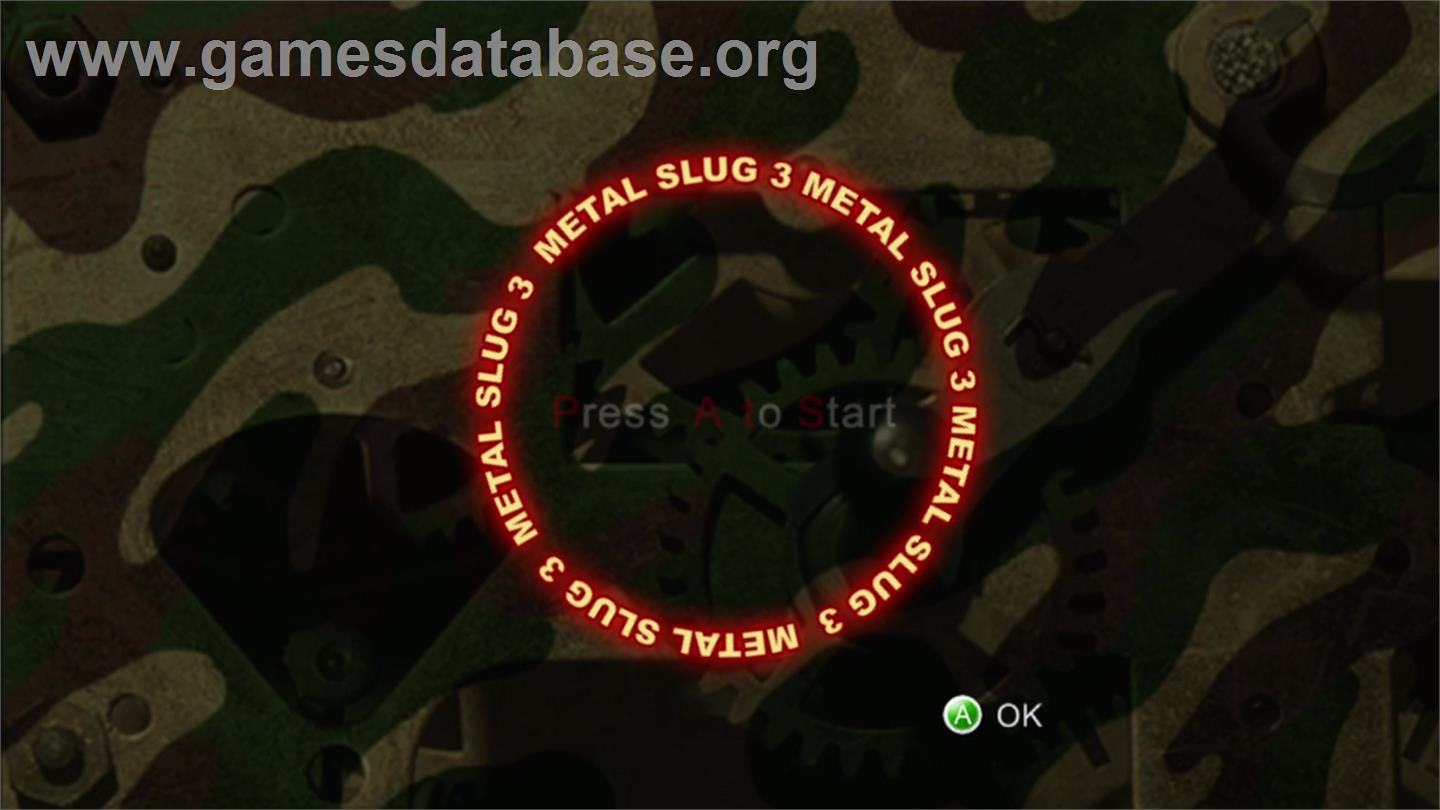 Metal Slug 3 - Microsoft Xbox Live Arcade - Artwork - Title Screen