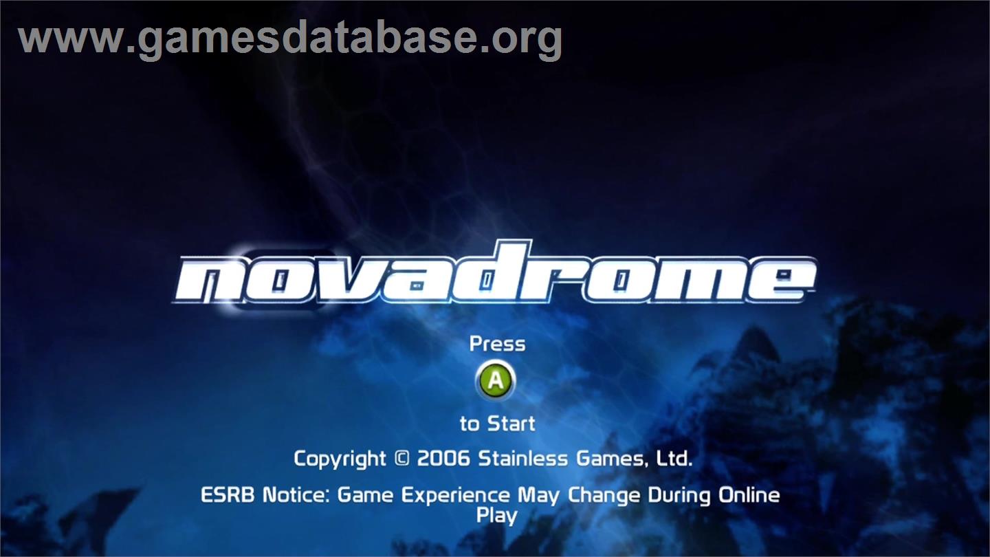 Novadrome - Microsoft Xbox Live Arcade - Artwork - Title Screen