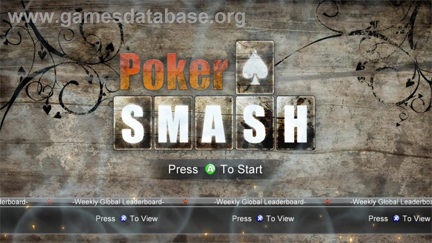 Poker Smash - Microsoft Xbox Live Arcade - Artwork - Title Screen