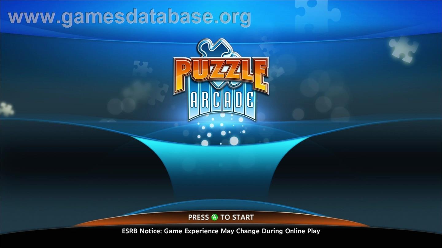 Puzzle Arcade - Microsoft Xbox Live Arcade - Artwork - Title Screen