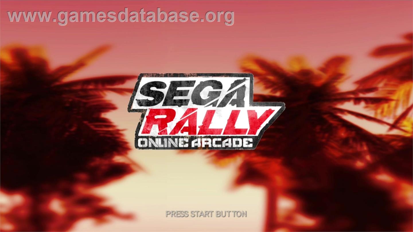 SEGA Rally Online Arcade - Microsoft Xbox Live Arcade - Artwork - Title Screen