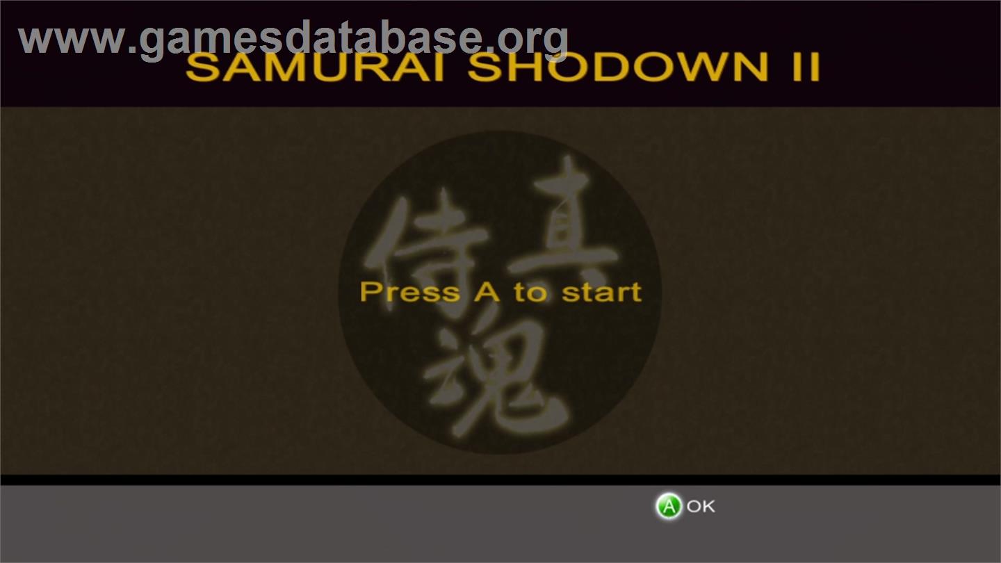 Samurai Shodown II - Microsoft Xbox Live Arcade - Artwork - Title Screen