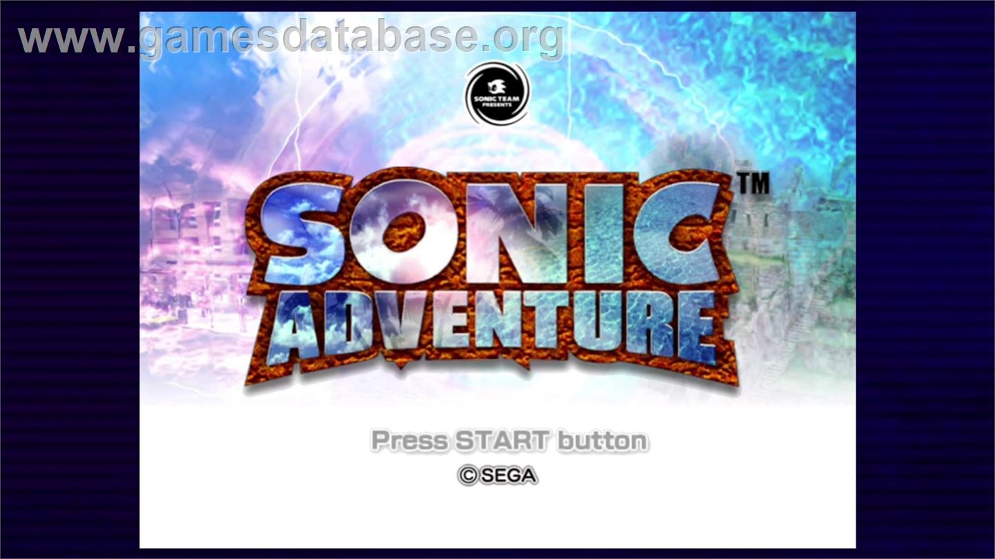 Sonic Adventure - Microsoft Xbox Live Arcade - Artwork - Title Screen