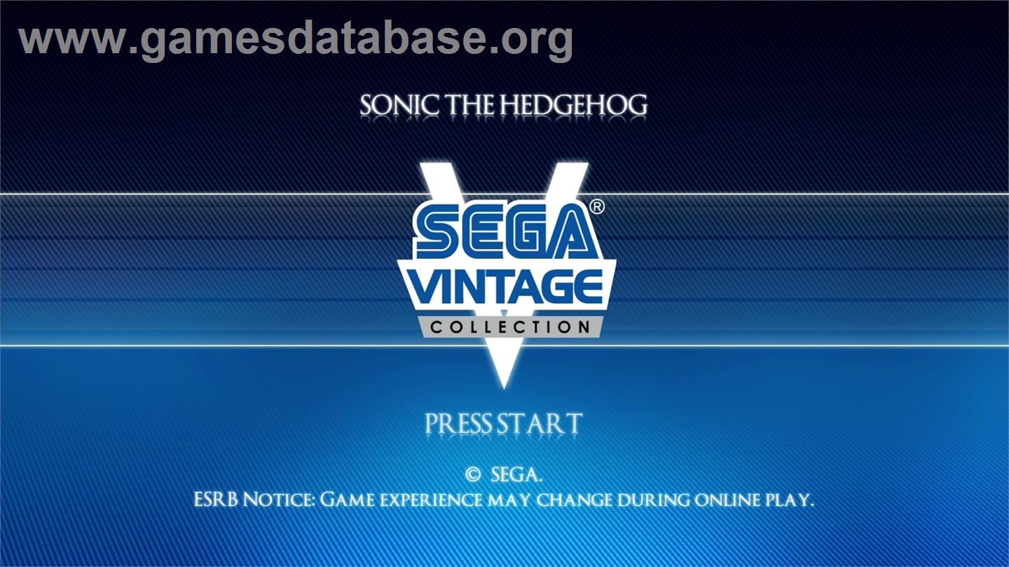 Sonic The Hedgehog - Microsoft Xbox Live Arcade - Artwork - Title Screen