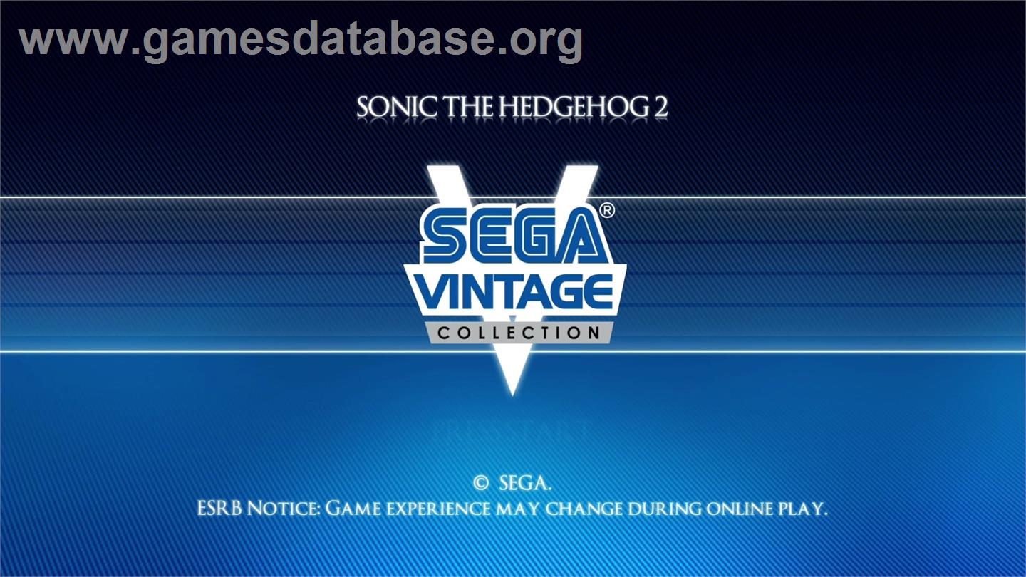 Sonic The Hedgehog 2 - Microsoft Xbox Live Arcade - Artwork - Title Screen