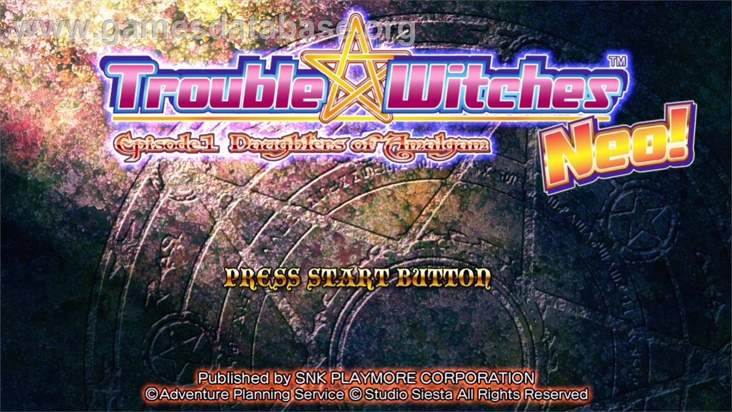 TROUBLE WITCHES NEO - Microsoft Xbox Live Arcade - Artwork - Title Screen