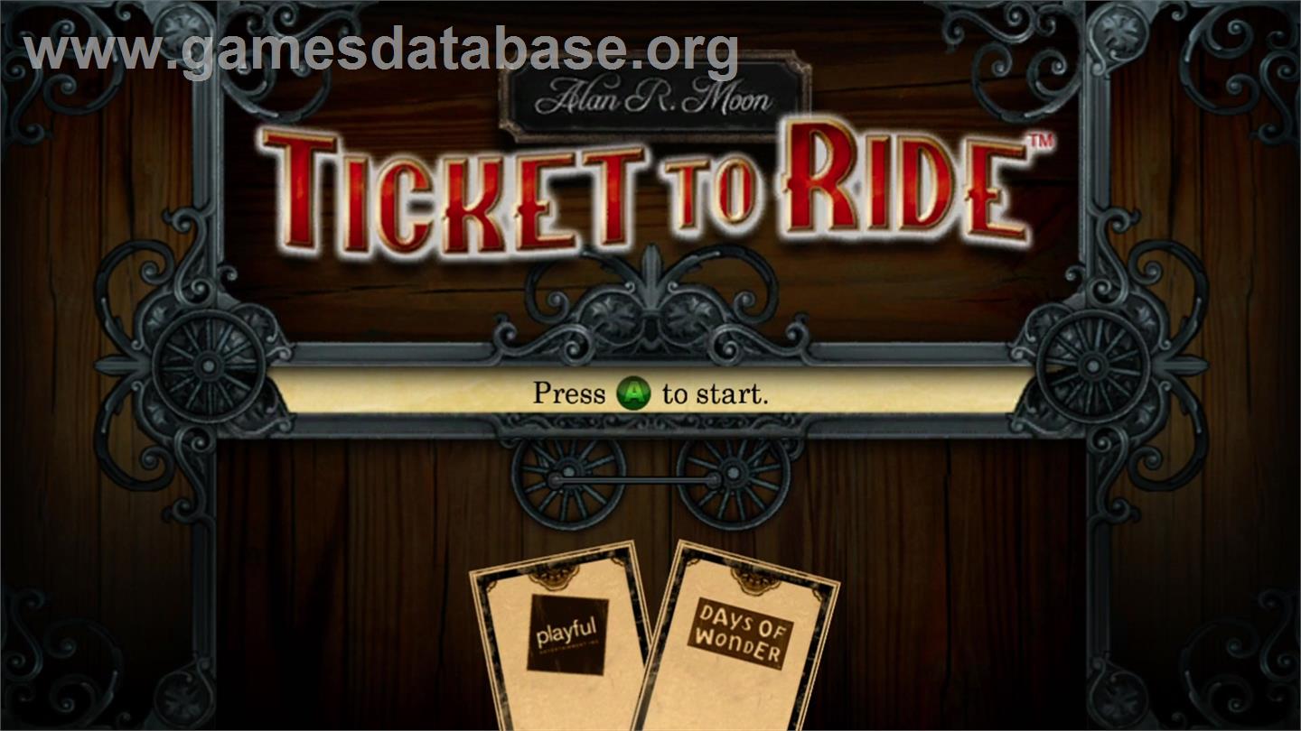 Ticket to Ride - Microsoft Xbox Live Arcade - Artwork - Title Screen