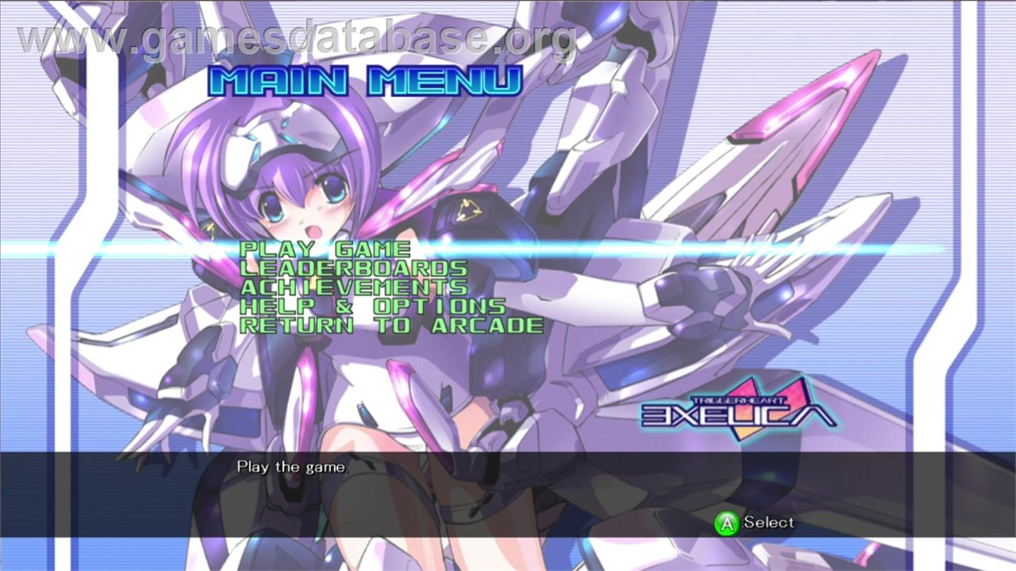 Triggerheart Exelica - Microsoft Xbox Live Arcade - Artwork - Title Screen