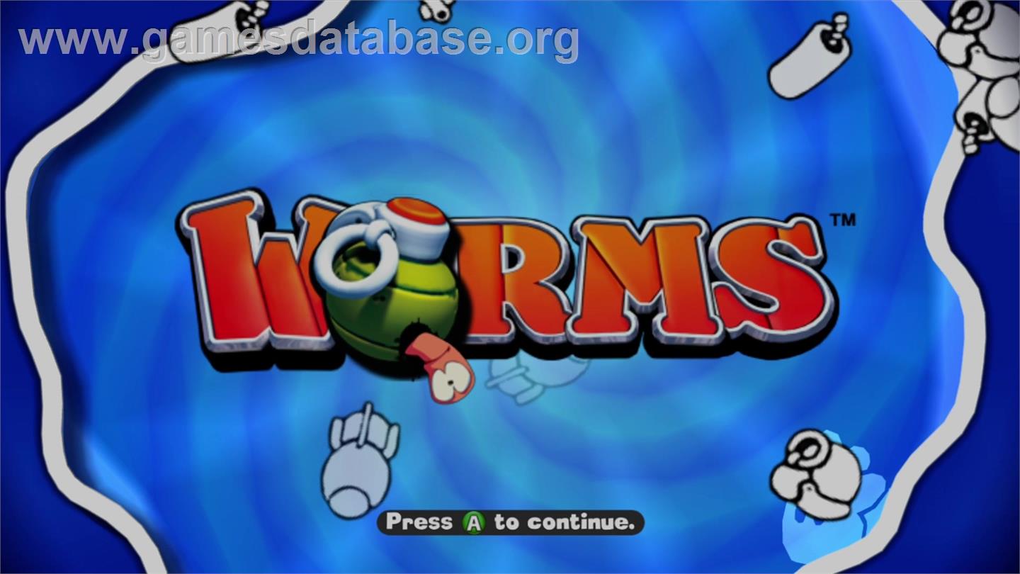 Worms - Microsoft Xbox Live Arcade - Artwork - Title Screen