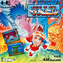 Box cover for Legend of Hero Tonma on the NEC PC Engine.