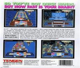 Box back cover for Klax on the NEC PC Engine.