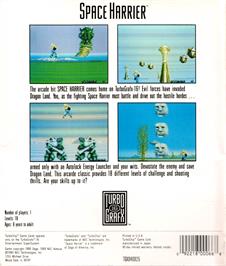 Box back cover for Space Harrier on the NEC PC Engine.