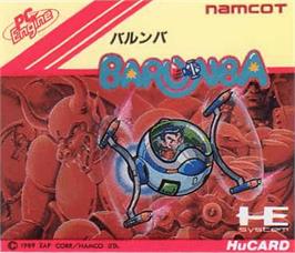 Top of cartridge artwork for Barunba on the NEC PC Engine.