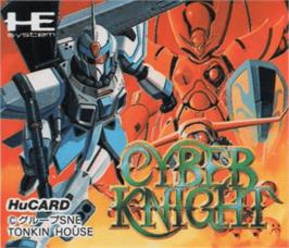 Top of cartridge artwork for Cyber Knight on the NEC PC Engine.